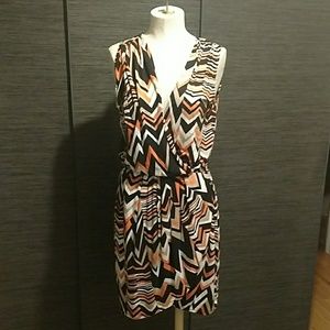 Rayon cotton faux wrap dress